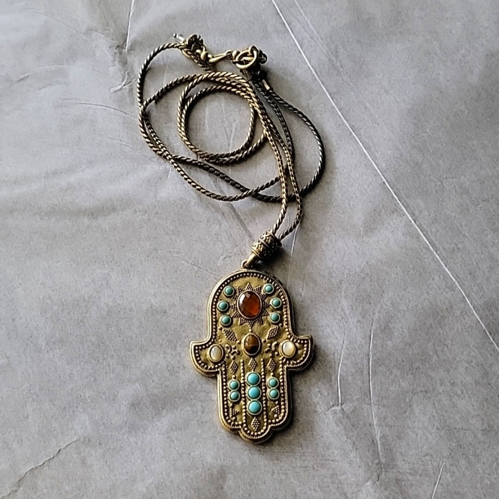 Lucky Brand Hamsa necklace